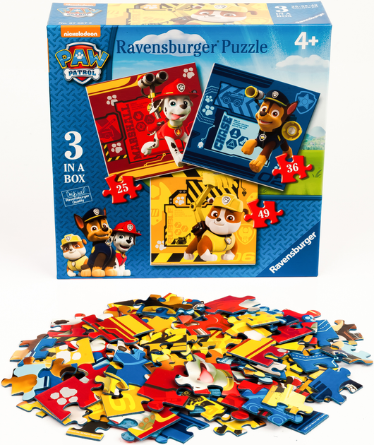Ravensburger zestaw puzzli 3 w 1 Paw Patrol 25/36/49 elementów (07057) - obraz 5