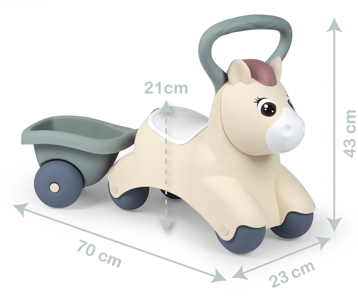 Smoby Little Pony jeździk z przyczepką 12 miesięcy (7600140502) - obraz 2