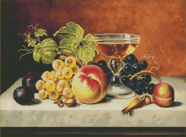 Персик и виноград, схема для вышивки , арт. АР Алена Решетняк | Купить онлайн на баня-на-окружной.рф