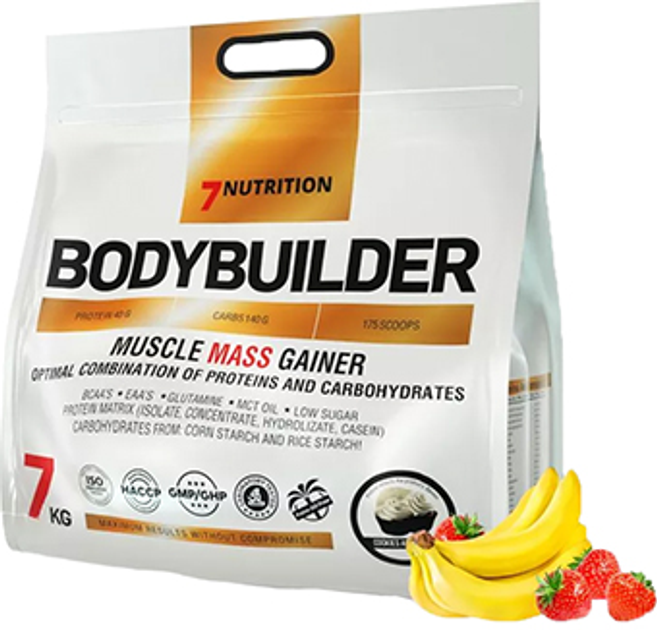 Gainer 7nutrition 7000 g banan-truskawka (5907222544921) - obraz 1