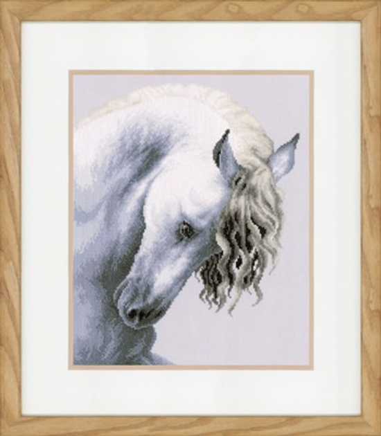 Набор для вышивания Lanarte PN-0147414 Impetuous roan/Белая лошадь
