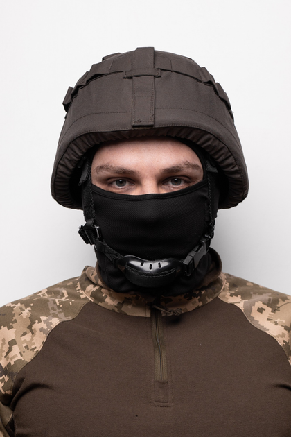 Кавер на каску МИЧ с креплением для очков шлем маскировочный чехол на каску Mich армейская Олива - изображение 1