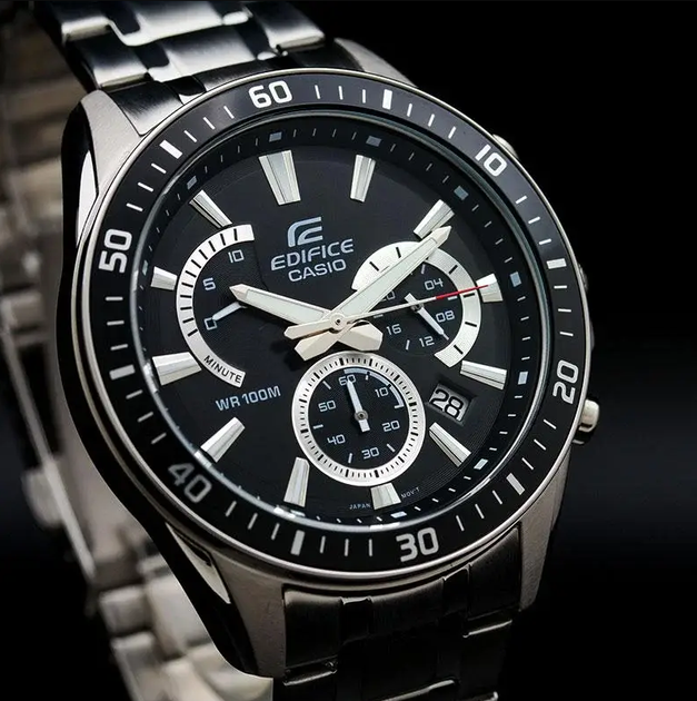 Наручний годинник Casio EFR-552D-1AVUEF Срібло\Чорний - зображення 4