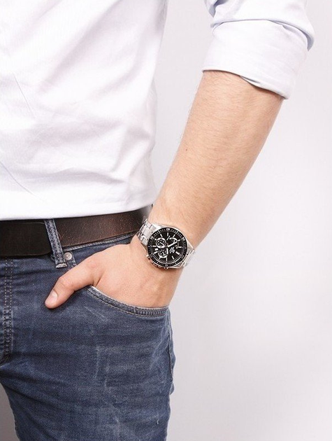 Наручний годинник Casio EFR-552D-1AVUEF Срібло\Чорний - зображення 5