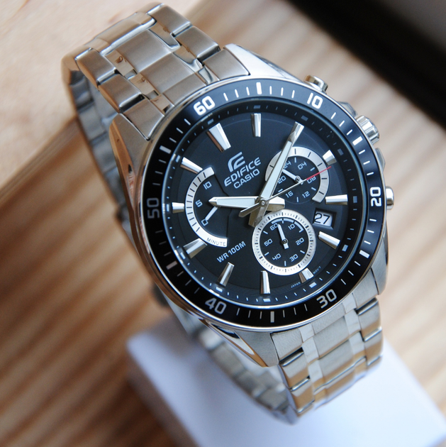 Наручний годинник Casio EFR-552D-1AVUEF Срібло\Чорний - зображення 7