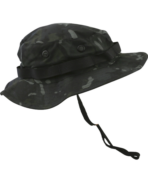 Панама тактична KOMBAT UK Boonie Hat US Style Jungle Hat L мультікам чорний (kb-bhussjh-btpbl) - изображение 1