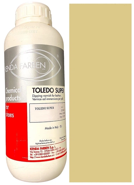 Краска для кожи на спиртовой основе Kenda Farben TOLEDO SUPER 33030 beige (Бежевый) 1л. - Фото 1 Краска для кожи на спиртовой основе Kenda Farben TOLEDO SUPER 33030 beige (Бежевый) 1л. - изображение 1