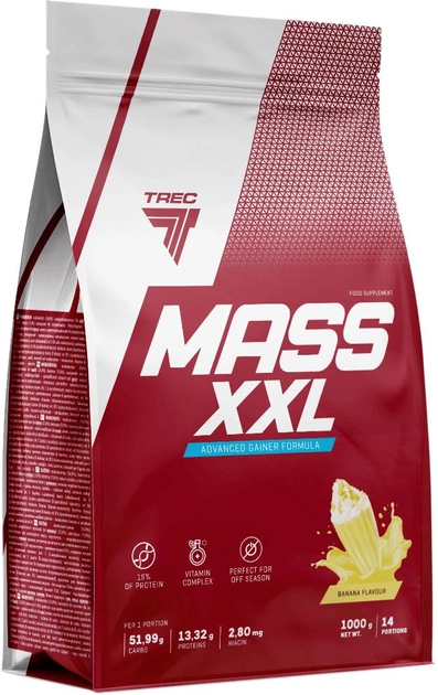 Trec Nutrition MASS XXL 1000 g Vanilla (5901828341557) - obraz 1