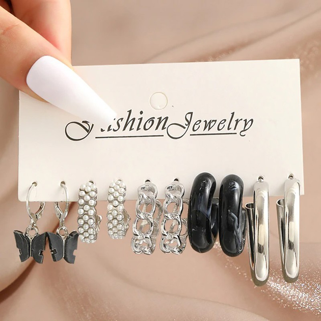 Набор бижутерия серьги из медицинской стали TRENDY Earrings 5478025 211 ...