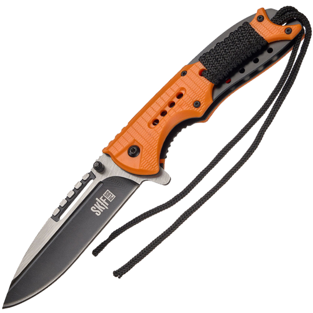 Нож складной Skif Plus Roper (длина: 217мм, лезвие: 97мм, черное), оранжевый - изображение 1