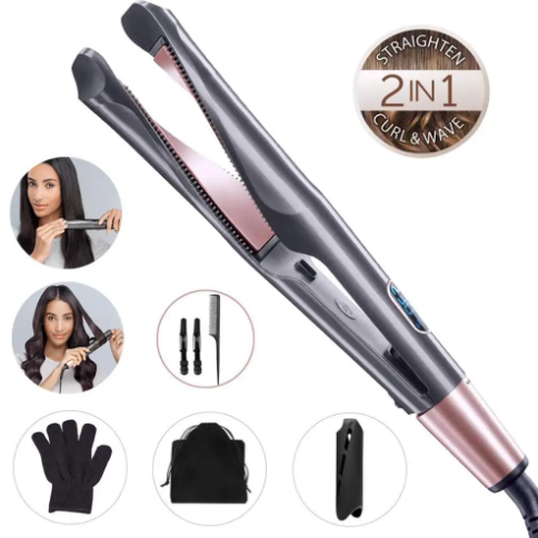 Спиральный выпрямитель для волос Curl & Straight 2в1, WM-002, керамическое покрытие, 150-220 градусов - изображение 2