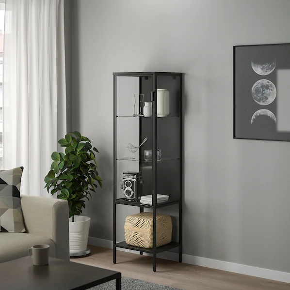 Вітрина RUDSTA висока IKEA 604.348.25 антрацит - зображення 2
