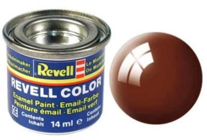 Фарба кольору глини глянсова mud brown gloss 14ml Revell (32180) - зображення 1
