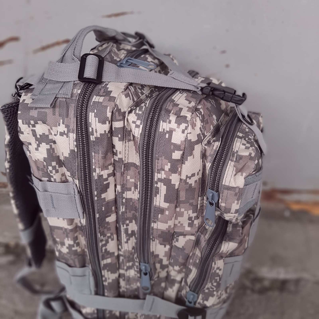 Тактический походный рюкзак Military военный рюкзак водоотталкивающий 25 л 45х24х22 см - изображение 2