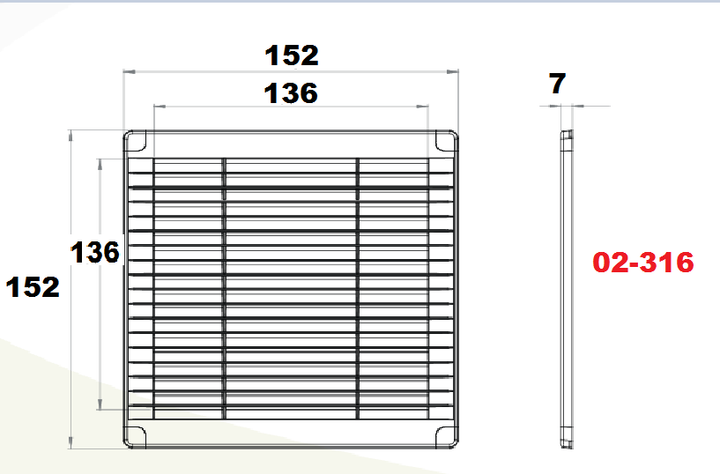 Решетка вентиляционная пластиковая AirRoxy 150x150 white белая 02-316 - изображение 5