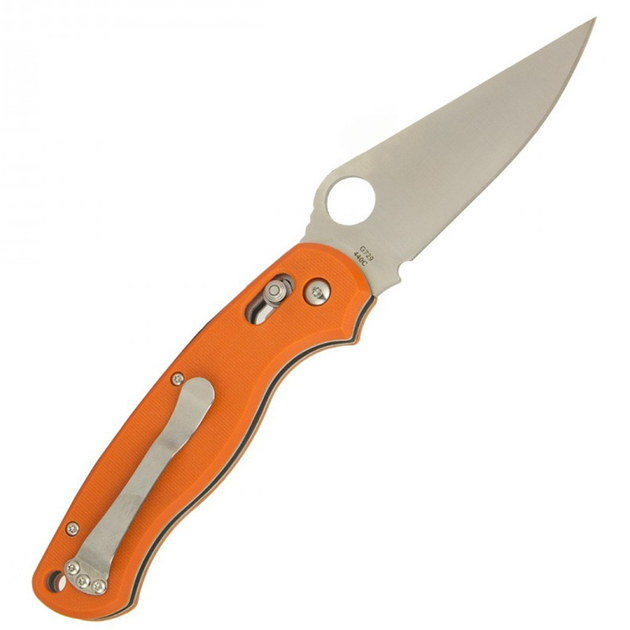 Нож складной Ganzo G729 (длина: 205мм, лезвие: 87мм, сатин), оранжевый - изображение 2
