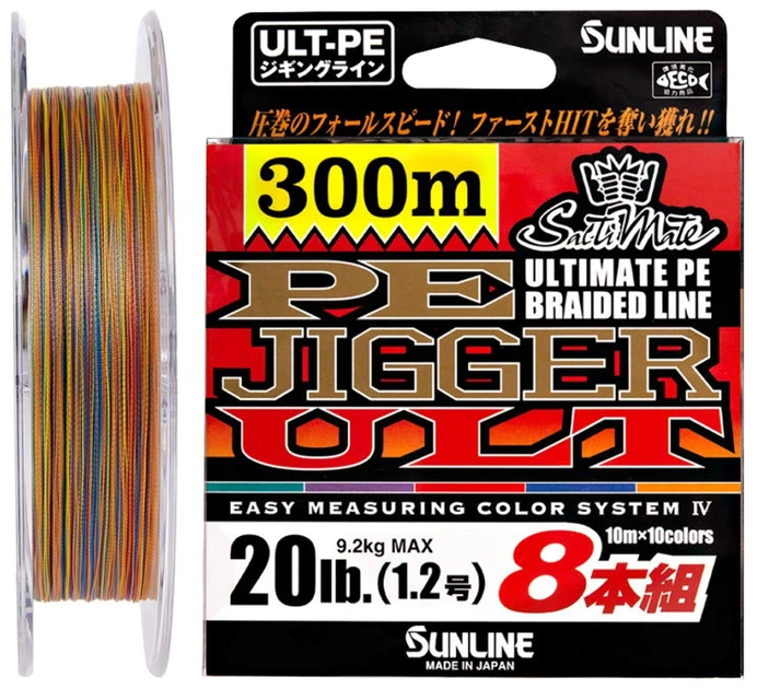 Шнур Sunline PE-Jigger ULT x8 200 м #3.0/0.285 мм 50 lb/22.0 кг Мультиколор (16581110) - Фото 1 Шнур Sunline PE-Jigger ULT x8 200 м #3.0/0.285 мм 50 lb/22.0 кг Мультиколор (16581110) - изображение 1
