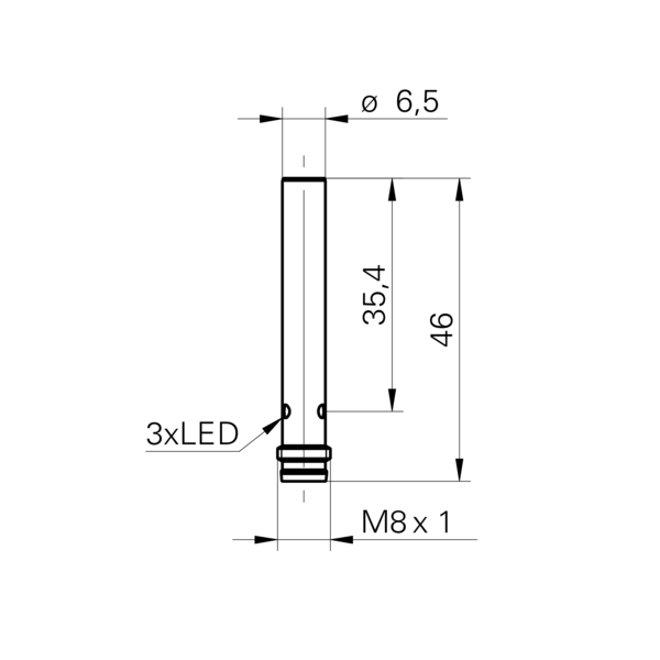 Індуктивний датчик Ø6.5, IFRM 06P17A1/S35L Baumer - Фото 2 Індуктивний датчик Ø6.5, IFRM 06P17A1/S35L Baumer - зображення 2