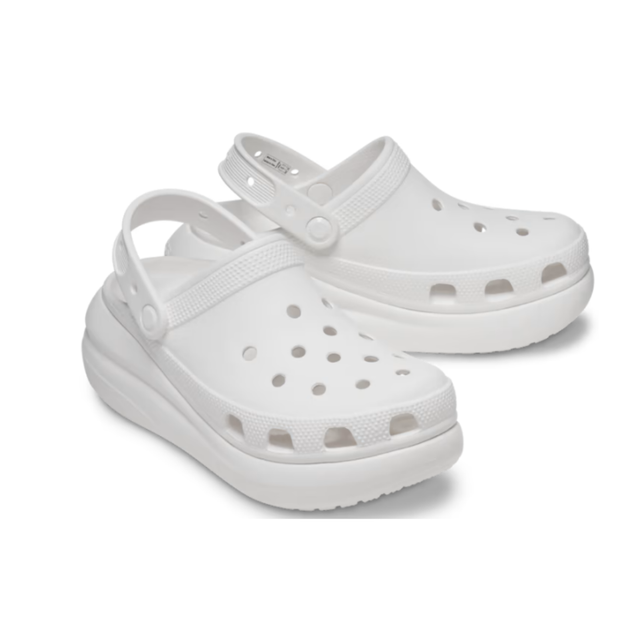 Сабо на высокой платформе Crocs Classic Crush Clog 37 р 23.2-24 см Белые 207521-M5/W7 White - изображение 6