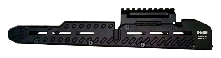 Тактическое цевье X-GUN Handguard для АК-47/74/АКМ (алюминий) черное - изображение 1