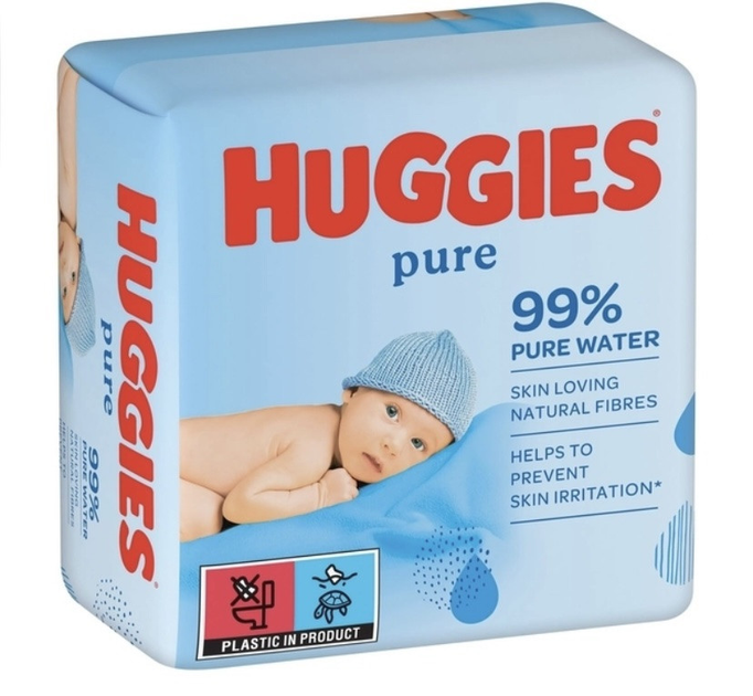 ROZETKA | Мокрые салфетки Huggies (Хаггис) Pure на 168 шт от продавца ...