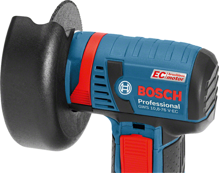 Аккумуляторная угловая шлифмашина Bosch Professional GWS 12V-76, 2 x GBA 12V3.0Ah аккумуляторы, зарядное устройство GAL 12V-40, L-boxx 102 + 3 диска (06019F200B) - изображение 4