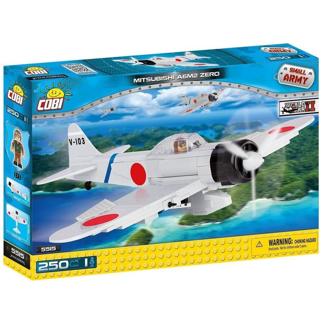 Klocki konstrukcyjne Cobi II Wojna Światowa Samolot Mitsubishi A6M2 Zero (COBI-5515) (5902251055158) - obraz 1