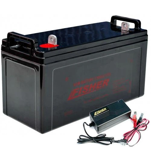 Тяговый аккумулятор Fisher. 12V. 80A/h AGM. +З/У. АГМ аккумуляторная ...