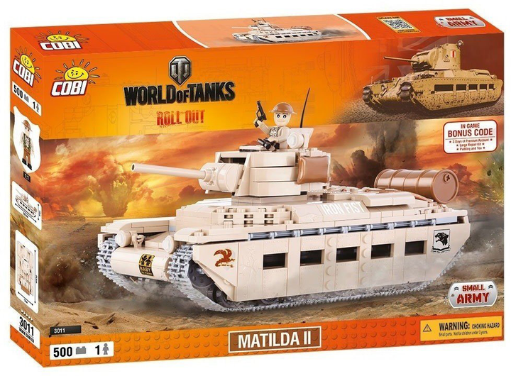 Klocki konstrukcyjne Cobi World Of Tanks Matilda (COBI-3011) (5902251030117) - obraz 1