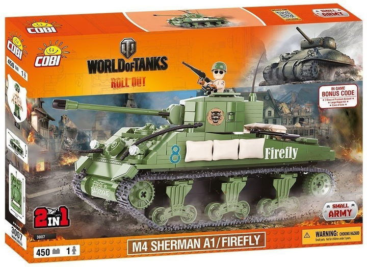 Klocki konstrukcyjne Cobi World Of Tanks Sherman Firefly (COBI-3007) - obraz 1