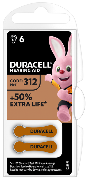 Батарейка Duracell HA 312 уп. 6 шт. (6453349) - Фото 1 Батарейка Duracell HA 312 уп. 6 шт. (6453349) - зображення 1