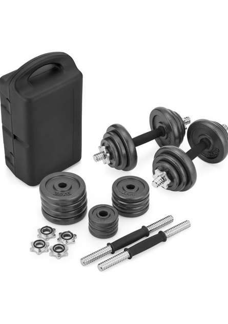 Набор гантелей Gymtek чугунных 2х10 кг (20 кг) в кейсе. Разборные, для дома, спортзала, силовых тренировок - изображение 11