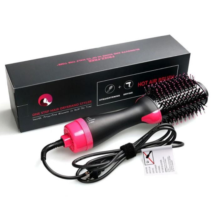 Фен щетка расческа стайлер для укладки волос 3 в 1 One Step Blower Brush - Фото 3 Фен щетка расческа стайлер для укладки волос 3 в 1 One Step Blower Brush - изображение 3