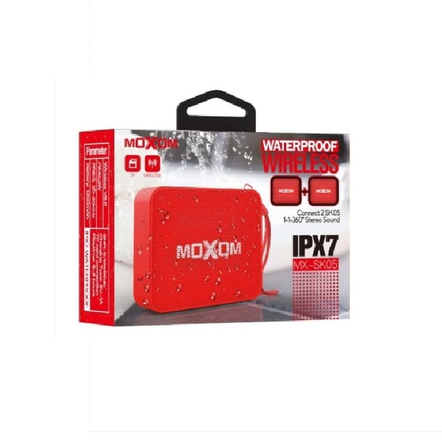 Колонка bluetooth MOXOM MX-SK05 (TF Card/Захист від води) червоний - изображение 2
