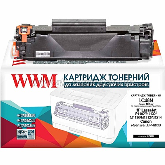 Картридж Laser WWM HP LBP-6030/6020; MF-3010, P1102/P1102w, 85A, CE285A ...