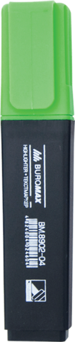 Маркер текстовий Buromax JOBMAX 2-4 мм водна основа зелений (BM.8902-04) - Фото 1 Маркер текстовий Buromax JOBMAX 2-4 мм водна основа зелений (BM.8902-04) - изображение 1