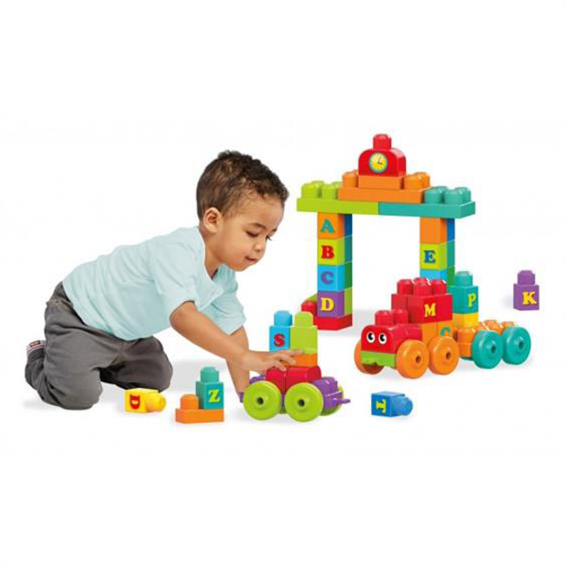 Klocki konstrukcyjne Mega Bloks Fisher-Price Pociąg edukacyjny ABC (DXH35) - obraz 6