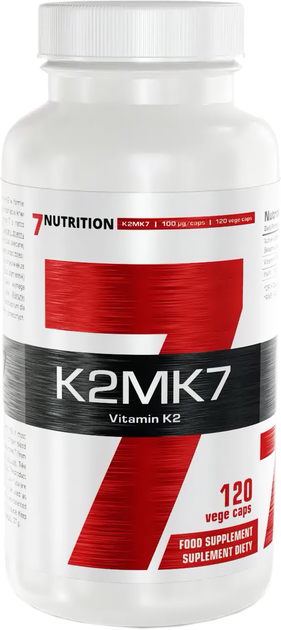 7Nutrition K2 MK7 100 mcg 120 kapsułek (5903111089528) - obraz 1