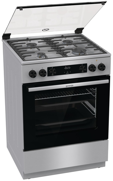 Kuchenka gazowa z piekarnikiem elektrycznym Gorenje GKS 6C70 XF - obraz 3