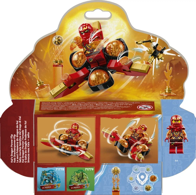 Конструктор LEGO Ninjago Суперсила дракона Кая сальто спін-джитсу 72 деталі (71777) - зображення 10