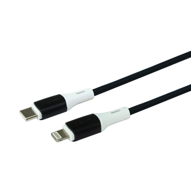 USB кабель Borofone BX79 IP PD 20W/3A Silicone Type-C to Lightning 1m, Black - зображення 1