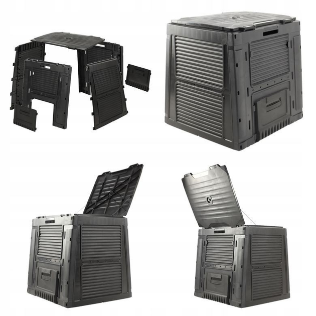 Садовый компостер пластиковый Keter E-Composter 470L черный, без основания (17186236) - изображение 4