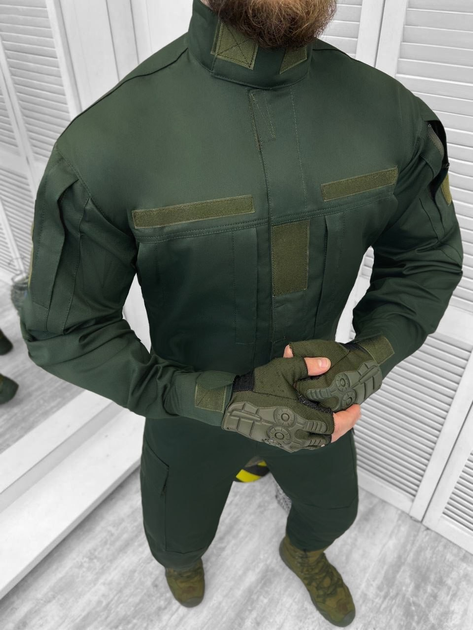 Тактичний військовий костюм Unit ( Кітель + Штани ), Камуфляж: Олива, Розмір: XXXL - зображення 2