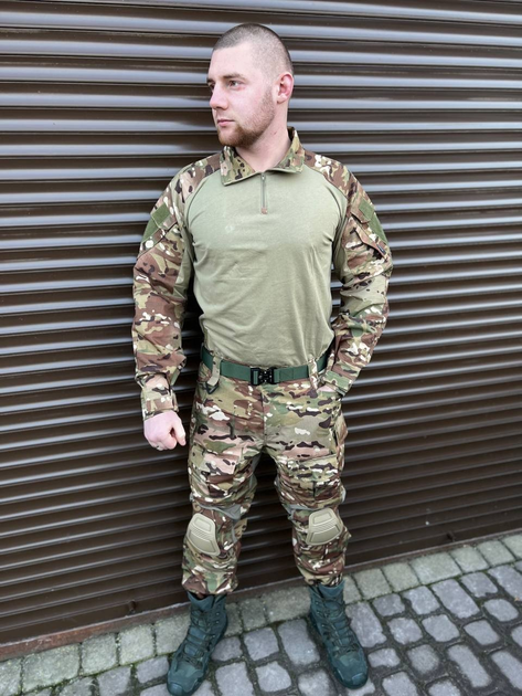 Тактичний військовий костюм Tactical ( Убакс + Штани ), Камуфляж: Мультикам, Розмір: XL - зображення 1
