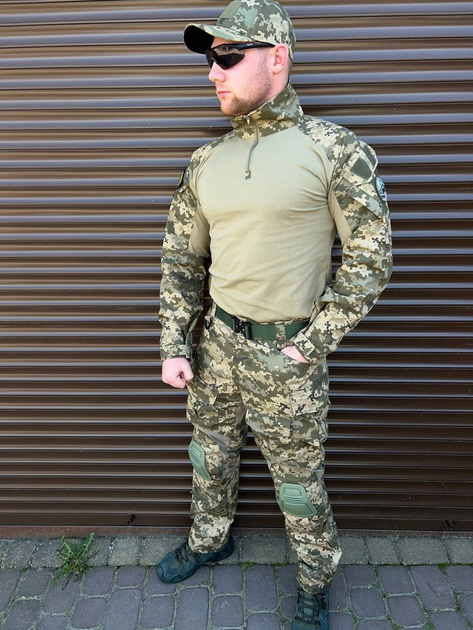 Тактический военный костюм Tactic ( Убакс + Штаны ), Камуфляж: Пиксель ВСУ, Размер: XXXL - изображение 1