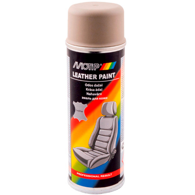 Краска для кожи | Motip Leather Paint | Аэрозоль 200 мл | Бежево-коричневый - Фото 1 Краска для кожи | Motip Leather Paint | Аэрозоль 200 мл | Бежево-коричневый - изображение 1
