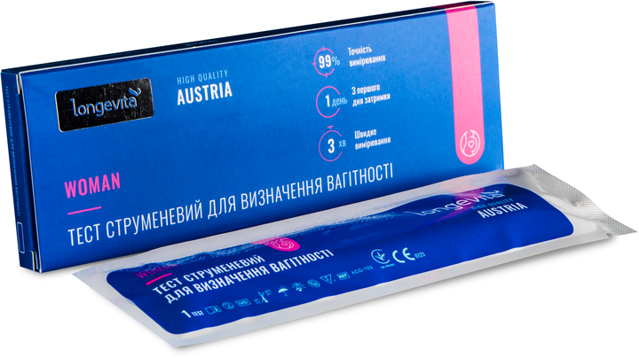 Тест струйный Longevita Woman для определения беременности №1 (TStr/1) - изображение 3