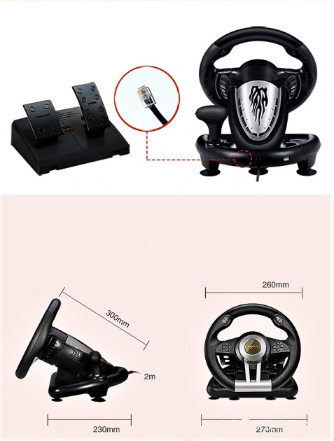 Руль игровой PXN V3 PRO (PC/PS3/PS4/X-ONE/SWITCH) USB - зображення 7
