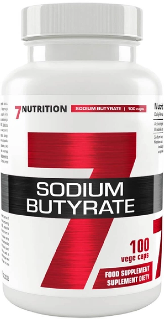 Maślan sodu 7Nutrition Sodium Butyrate 580 mg 100 kapsułek (5901597314493) - obraz 1