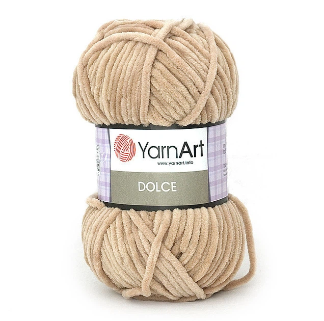 Турецька велюрова пряжа для в'язання YarhArt Dolce (Дольче) 771 світло-коричневий - зображення 2